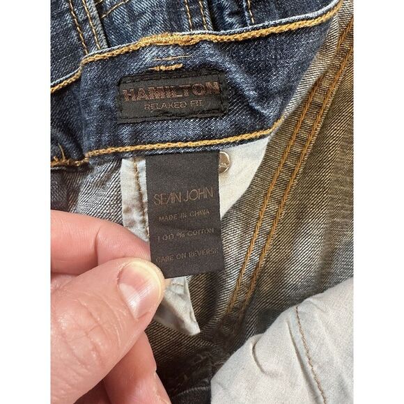 Sean John Mens Jeans‎ 34x30* Black Baggy Skater Y2k Wide Leg Punk Goth Piper - Picture 7 of 16